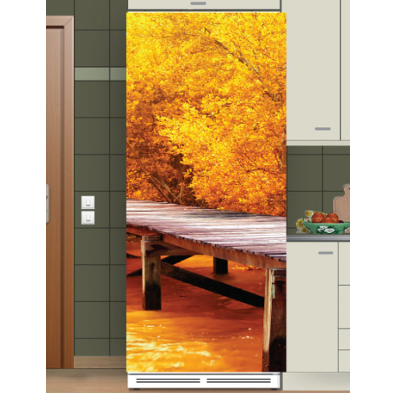 Αυτοκόλλητο ψυγείου Κίτρινα φύλλα